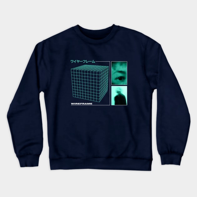 WIREFRAME - ワイヤーフレーム Crewneck Sweatshirt by Cero